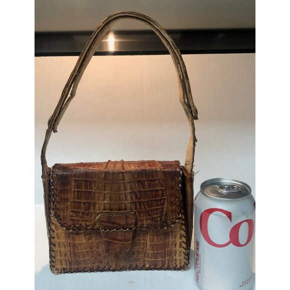 Vintage 1950 alligator small handbag purse made in Cuba note inside - Picture 8 of 16